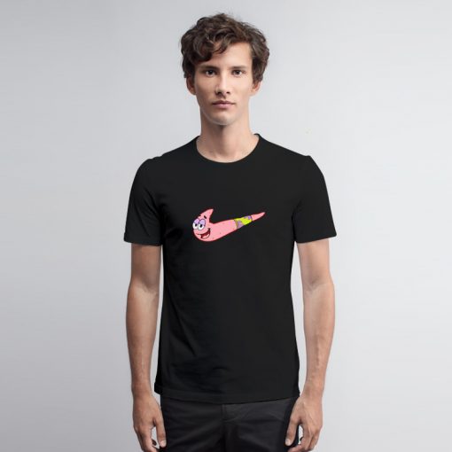 Patrick Star Swoosh Logo T Shirt