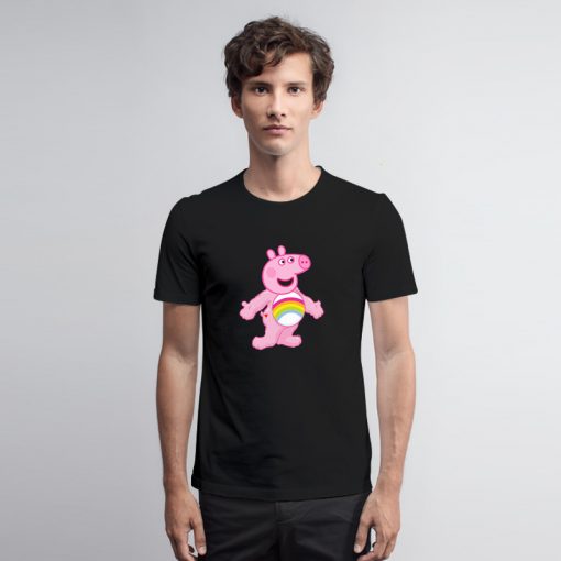 Pink Care Bear Peppa Pig T Shirt