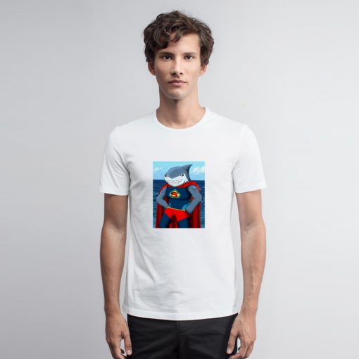 Funny Superman Shark T Shirt