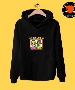 Two Girls One Up Game Parody Hoodie