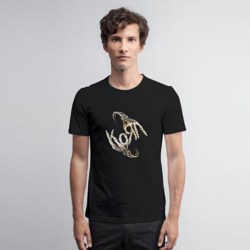 Korn Skeleton Fingers Logo T Shirt