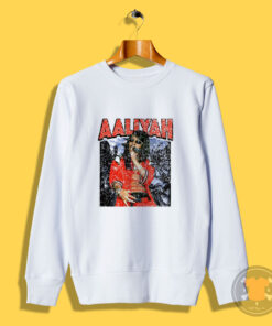 Aaliyah Red Outfit Distressed Sweatshirt