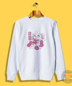 Axolotl Strawberry Milk Funny Sweatshirt