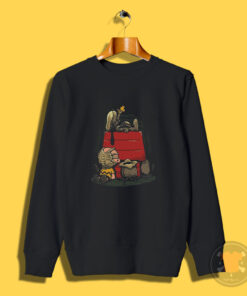 Charlie Brown Aliens Face Hugger Snoopy Sweatshirt