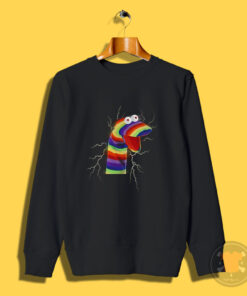 Electric Rainbow Hand Puppet Sweatshirt