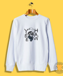 Hard Livin Cowboy Skull Yee Haw Sweatshirt