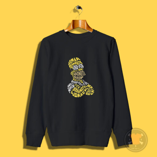 Homer Simpson Word Art Calligram Sweatshirt