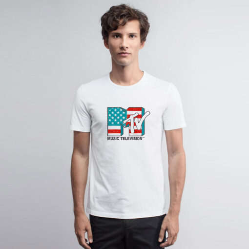 MTV Star America Music Spangled Logo T Shirt