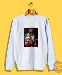 Mike Tyson With Belts Heavyweight Boxing Champion Fan Sweatshirt