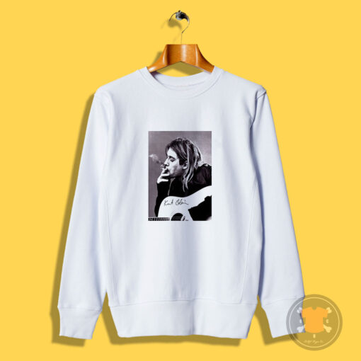 Nirvana Kurt Cobain Smoking Photo Sweatshirt