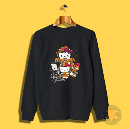 Peso Pluma Orange Hello Kitty Retro Sweatshirt