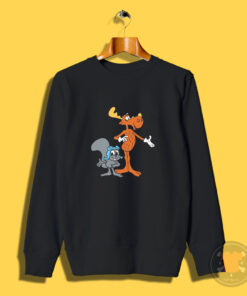 Rocky And Bullwinkle Retro Cartoon Sweatshirt