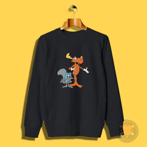 Rocky And Bullwinkle Retro Cartoon Sweatshirt