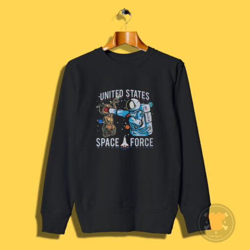 United States Space Force Astronaut Punching Alien Sweatshirt