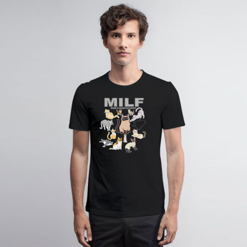 Cute Cats Milf Man I Love Felines Kids Vintage T Shirt