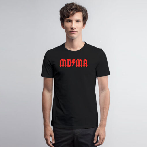 MDMA ACDC Parody Band Music Rock Logo T Shirt