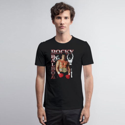 Rocky Rocky Three Photos Collage T Shirt