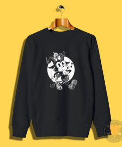 Atheist Satan Baphomet Goat Retro Cartoon Sweatshirt