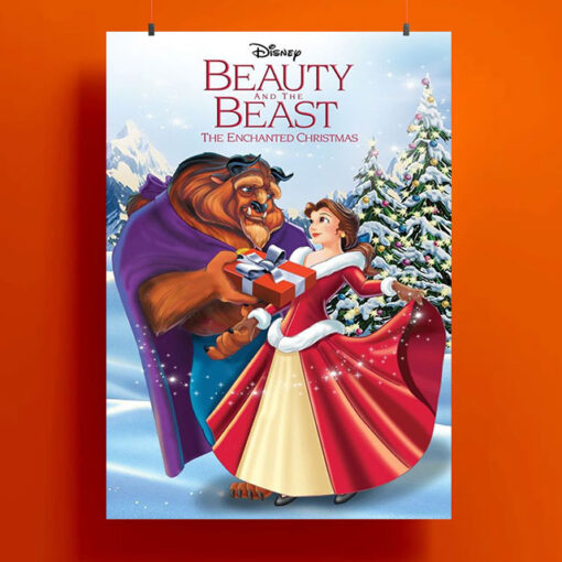 Beauty and The Beast Christmas Poster