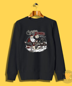 Christmas Vs Zombies Festive Halloween Horror Sweatshirt