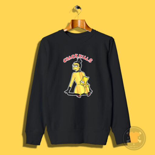 Crack Kills Bart Simpson Parody Sweatshirt