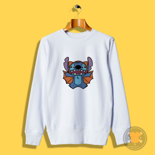 Disney Cute Stitch Bat Halloween Sweatshirt