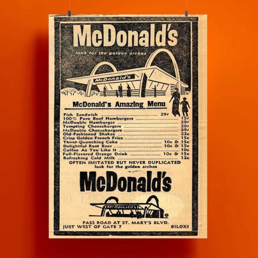 Mcdonald's Amazing Menu Poster