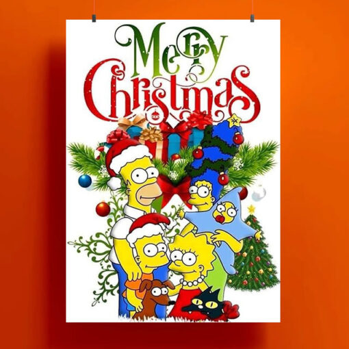 Merry Christmas Homer Family Poster