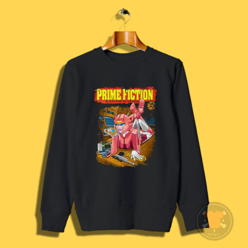 Prime Fiction Cartoon Optimus Prime Parody Sweatshirt