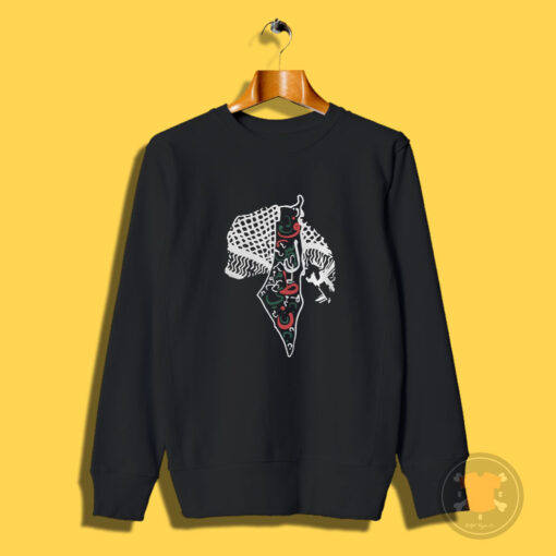 Rashida Tlaib Palestine Shemagh Maps Custom Sweatshirt