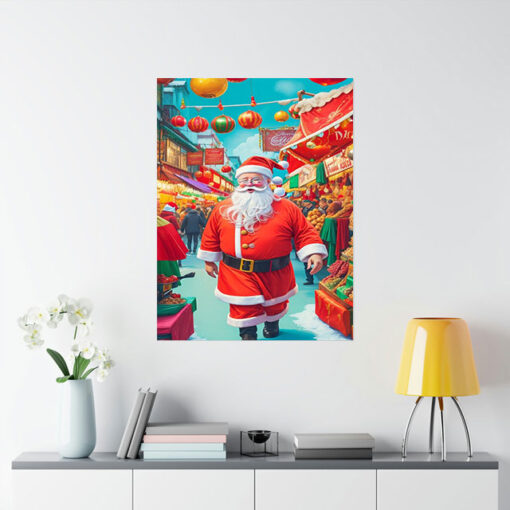 Santa Clause On The Street Poster 1