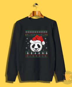 Santa Panda Face Christmas Sweatshirt