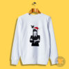 Santa Wednesday Addams At Nevermore Academy Christmas Sweatshirt