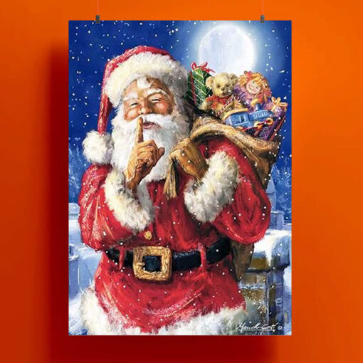 Shhh It's Santa Poster