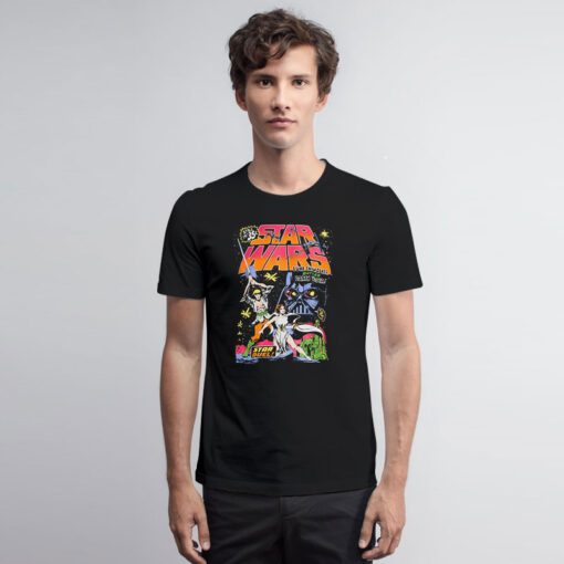 Star Wars Star Duel Luke And Leia Comic Book Cover Graphic T Shirt