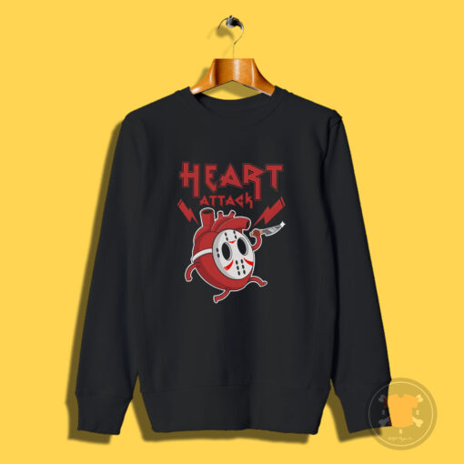 jason voorhees Heart Attack Parody Sweatshirt