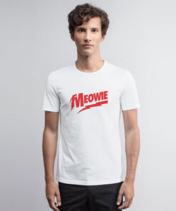 Meowie David Bowie Parody T Shirt