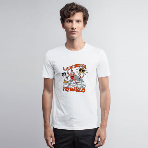 Miami Dolphins Santa Dashing Through The Waves Christmas T Shirt