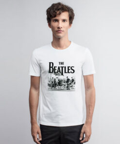 Vintage Beatles Palms Band Photo Heather T Shirt