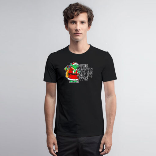 Yoda The Seaon To Be Jolly It Is Christmas T Shirt