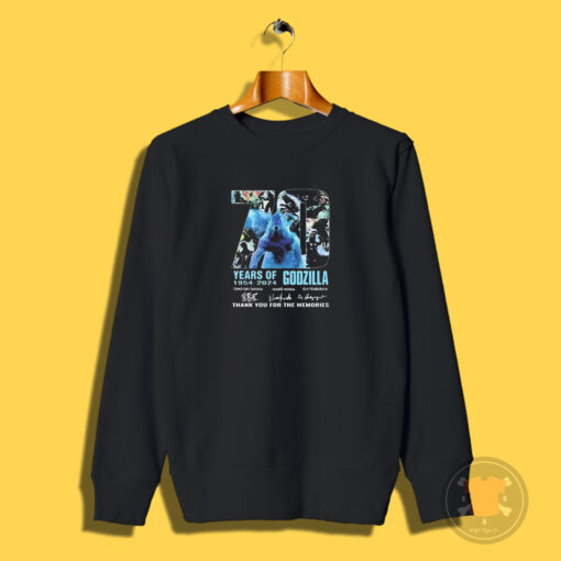 70 Years Of 1954 2024 Godzilla Thank You For The Memories Sweatshirt