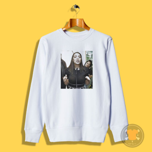 Alexandria Ocasio Cortez AOC See Through Slow Sown Sweatshirt