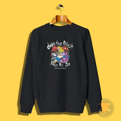 Assholes Live Forever Down The Rabbit Hole We Go Sweatshirt