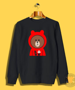 Brown Bear Cony Bunny Rabbit I Love Cony Sweatshirt