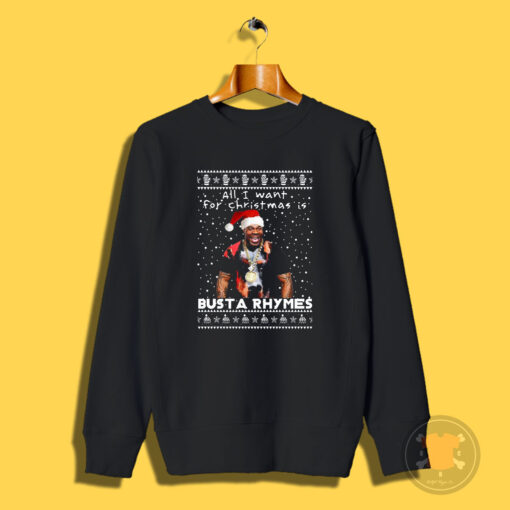 Busta Rhymes Rapper Ugly Christmas Sweatshirt