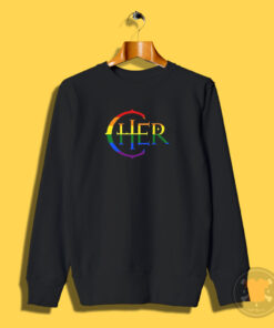 Cher Logo Pride Flag Sweatshirt