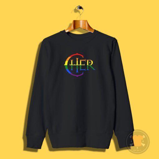 Cher Logo Pride Flag Sweatshirt