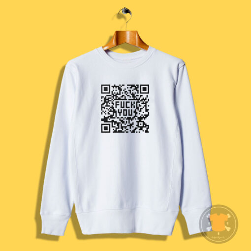 Fuck You QR Code Graphic Sweatshirt