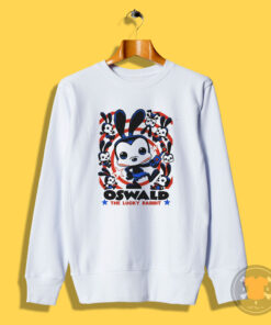 Funny Oswald the Lucky Rabbit Graphic Sweatshirt