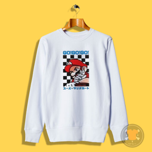 Go Go Go Super Mario Kart Retro Japanese Sweatshirt